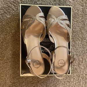 Taupe low wedge heels. New with tags